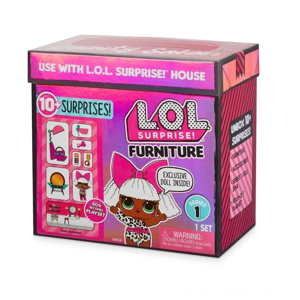 Three for the Price of Two - L.O.L Surprise! Household furniture along with Beauty shop &&    Queen - Galore:£11