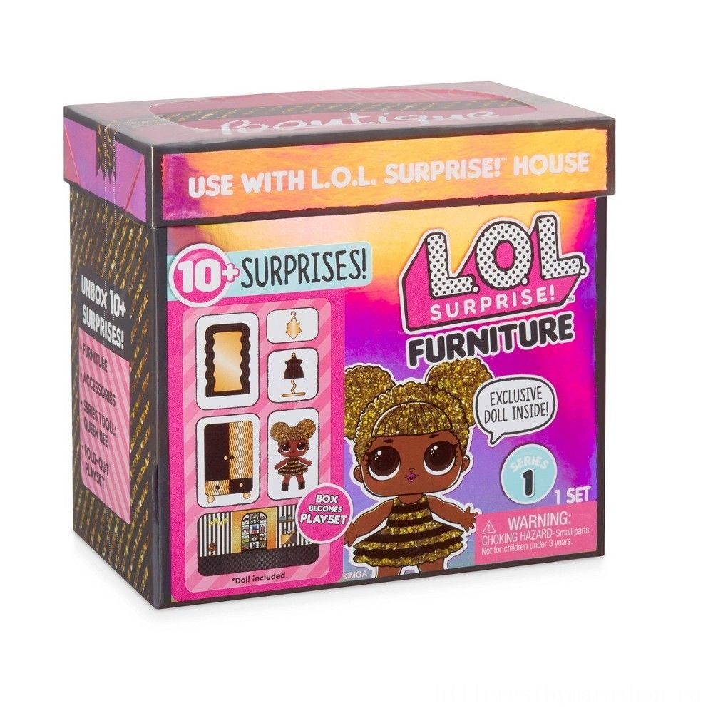 L.O.L Surprise! Furniture Dress shop w/ Closet && Queen Honey bee