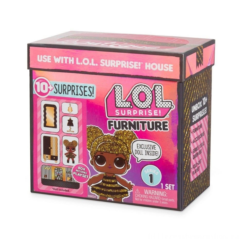 L.O.L Surprise! Furniture Dress shop w/ Closet && Queen Bee