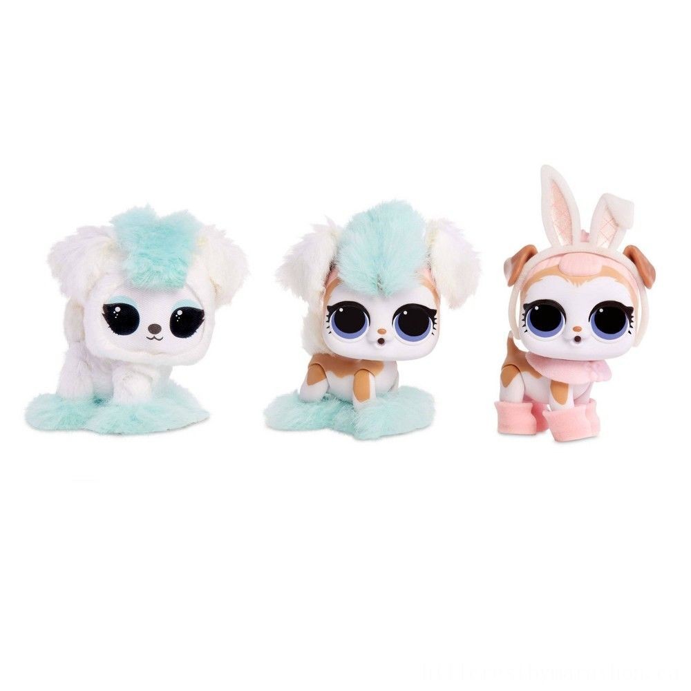L.O.L Surprise! Fluffy Family Pets Winter Disco Set along with Completely Removable Coat