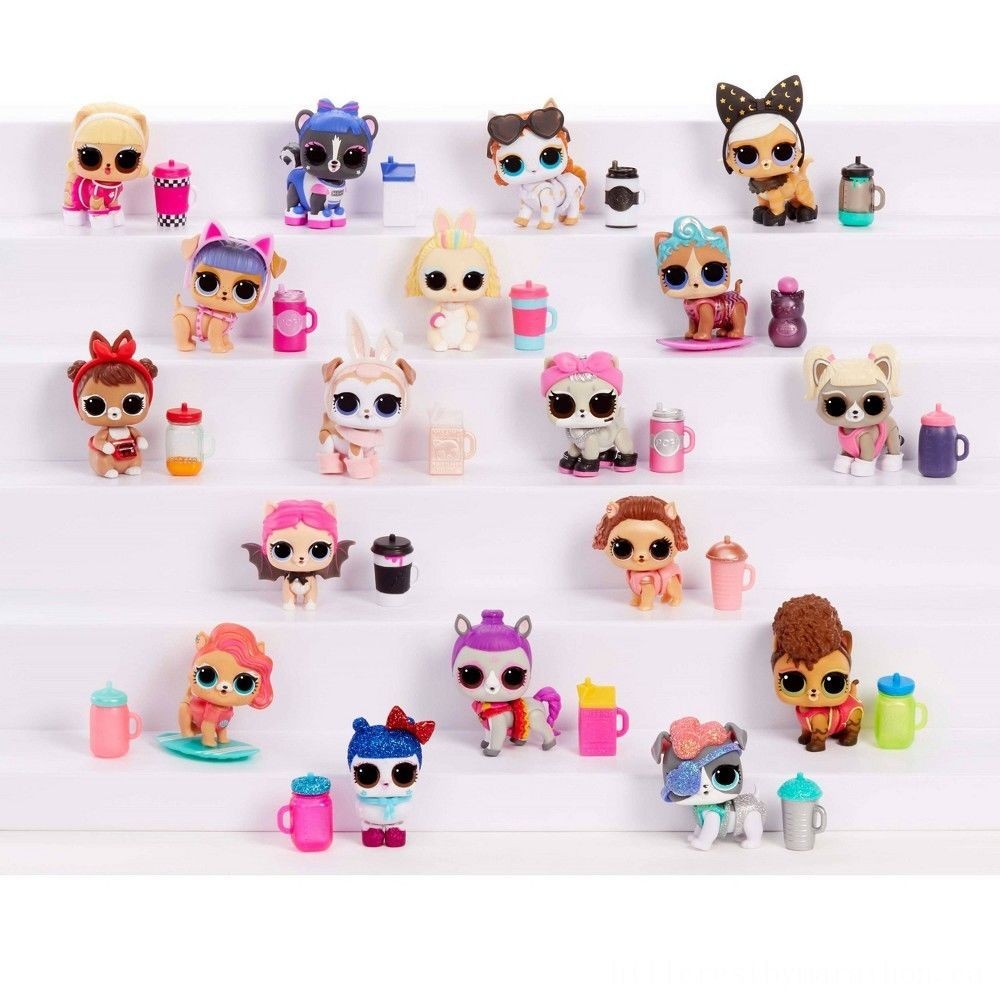 L.O.L Surprise! Fluffy Family Pets Winter Nightclub Collection along with Removable Fur