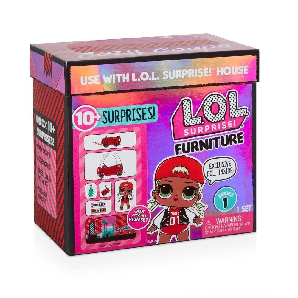 L.O.L Surprise! Furnishings with Cozy Coupe && M.C. Swag
