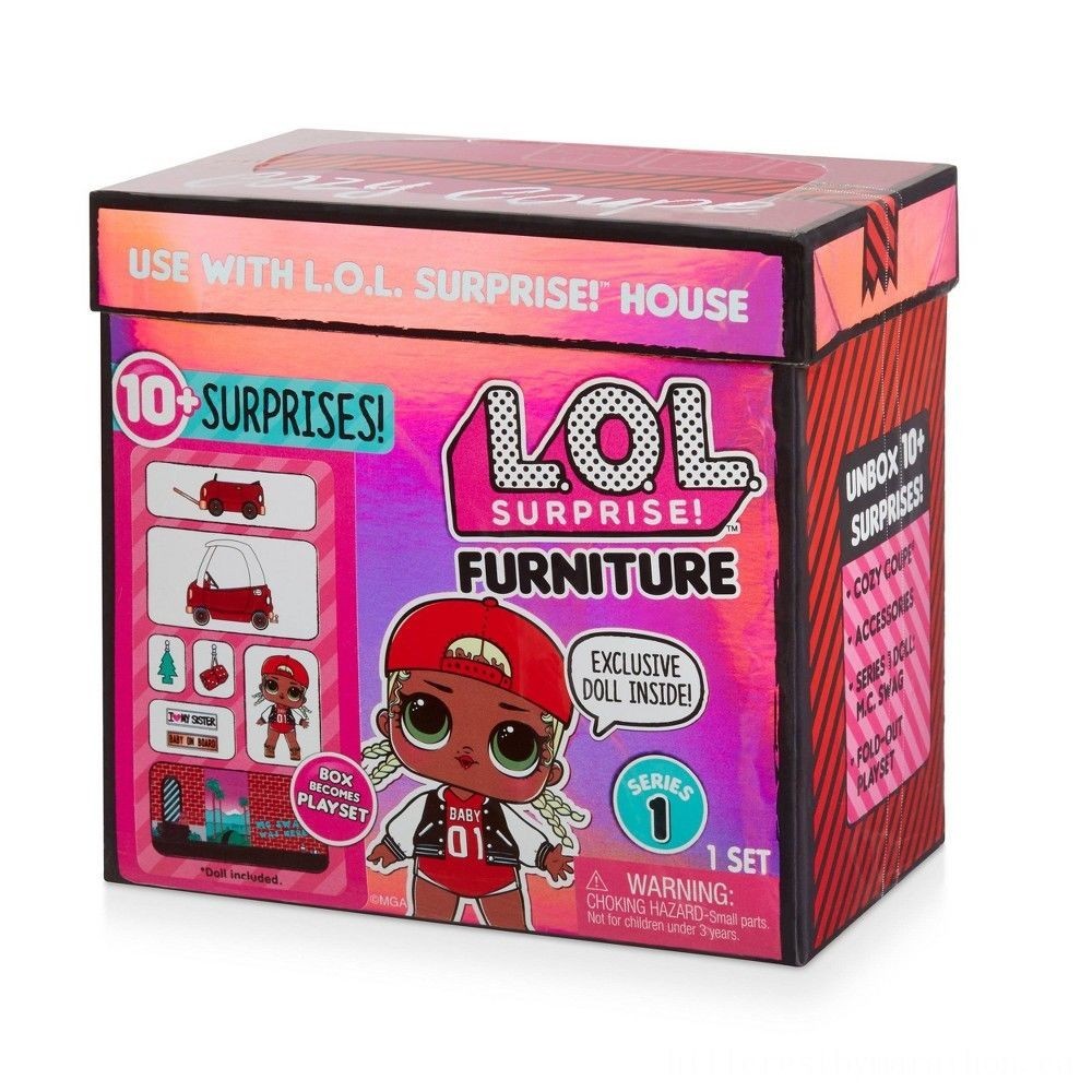 L.O.L Surprise! Household Furniture along with Cozy Coupe && M.C. Swag