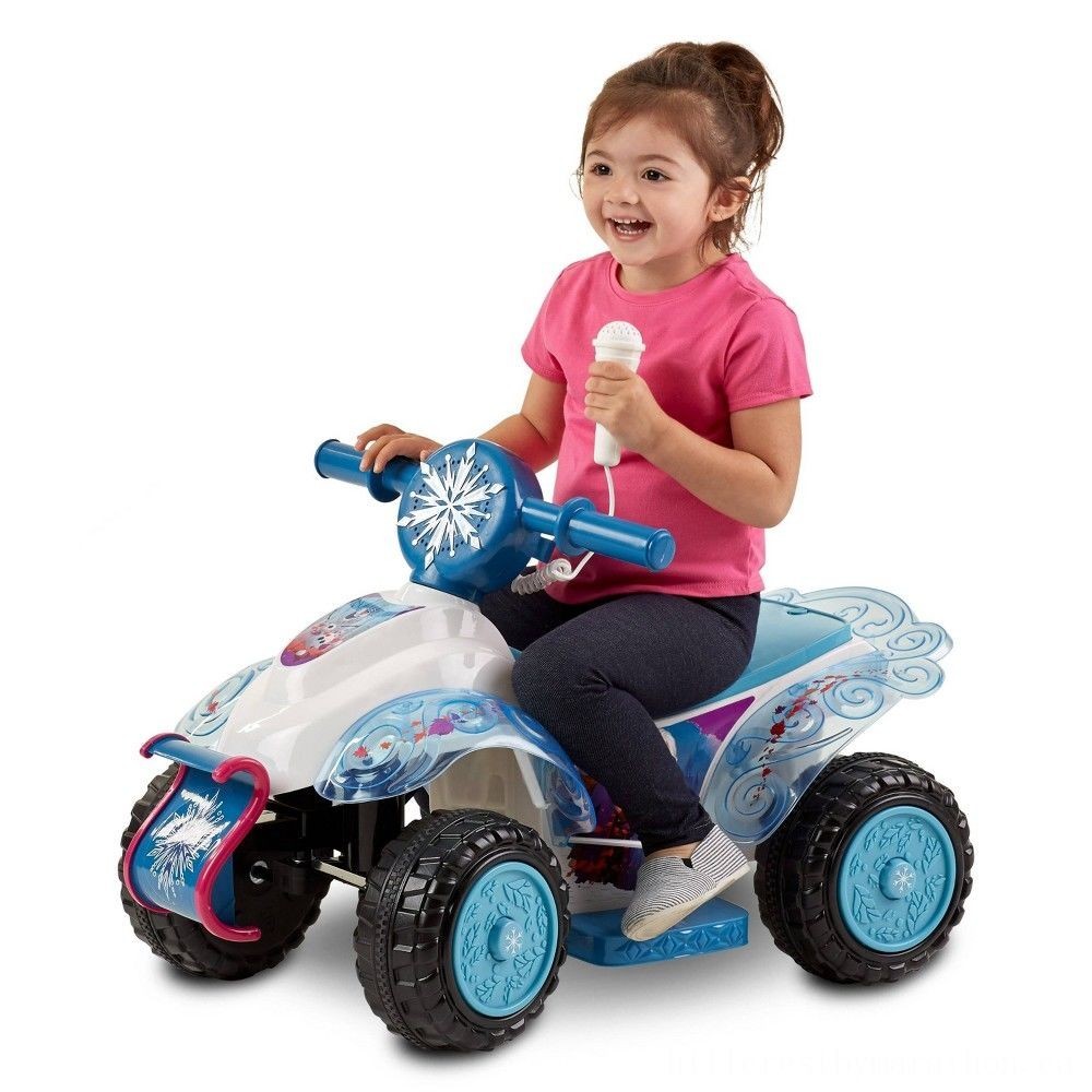 Promotional - Frosted 2 Child Trax Sing and Ride Kid 6V Quad - White - Frenzy Fest:£46[saa5153nt]