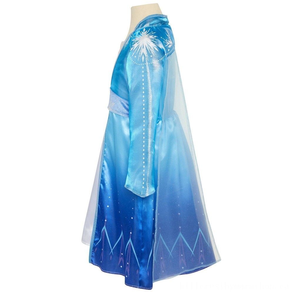 70% Off - Disney Frozen 2 Elsa Traveling Gown, Measurements: Tiny, Various colored - Digital Doorbuster Derby:£18