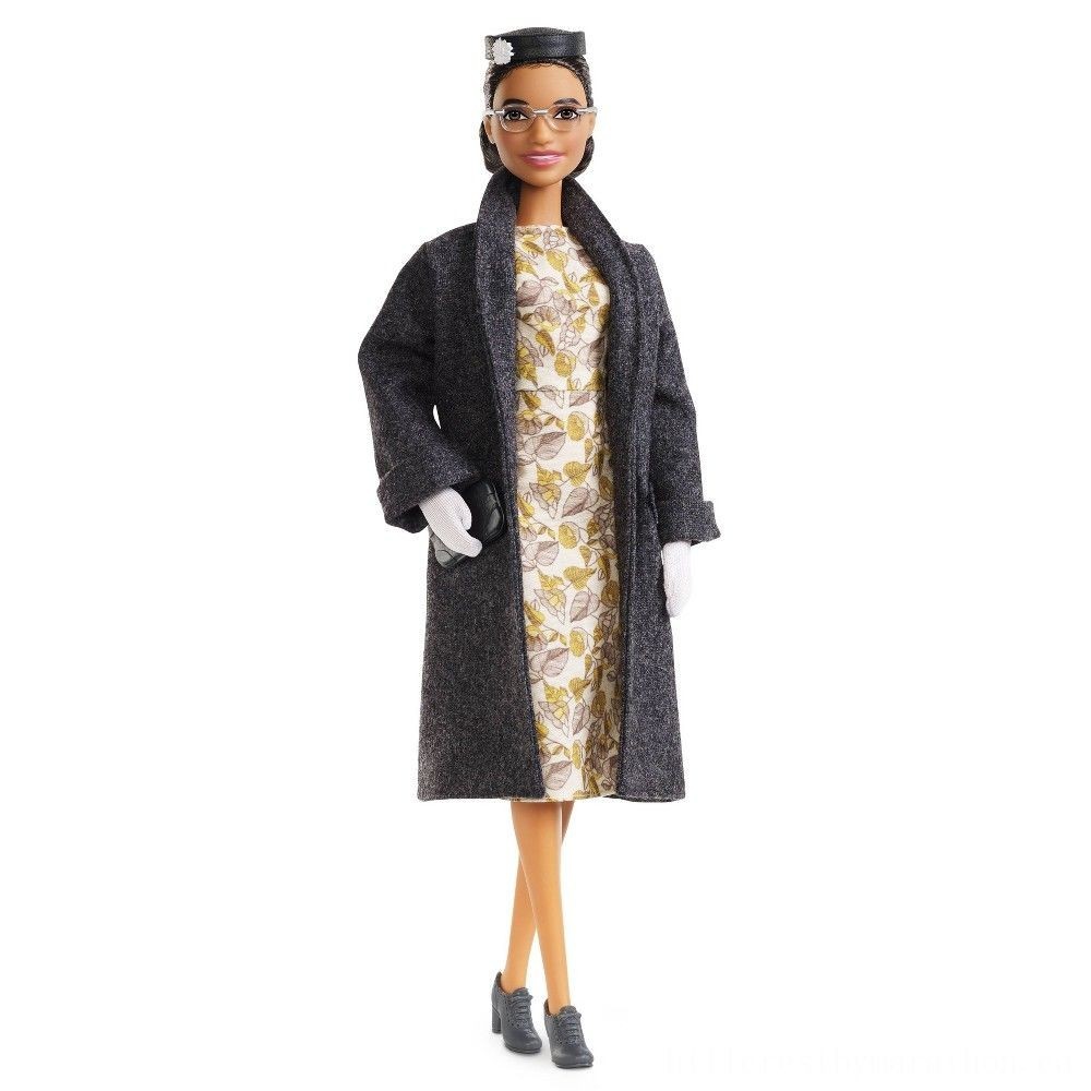 All Sales Final - Barbie Signature Inspiring Female Series Rosa Parks Debt Collector Figurine - President's Day Price Drop Party:£23