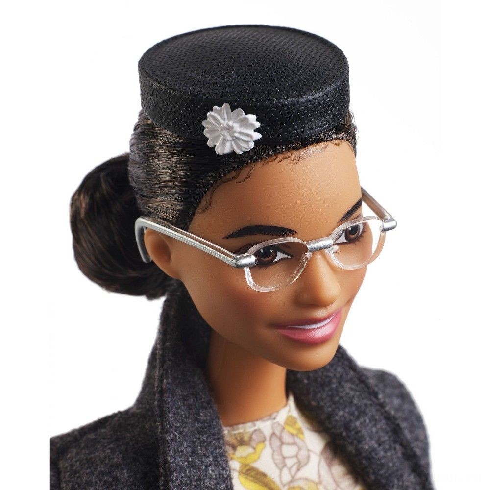 July 4th Sale - Barbie Trademark Inspiring Female Series Rosa Parks Debt Collector Figure - Two-for-One Tuesday:£23[sia5192te]
