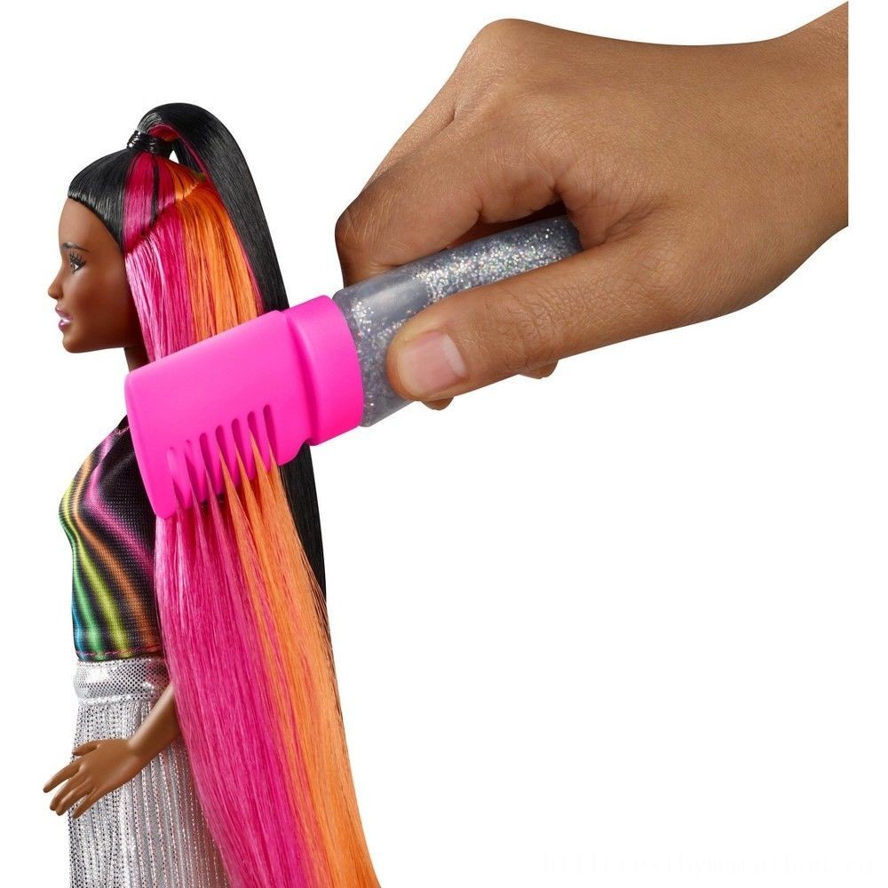 Barbie Rainbow Glimmer Hair Nikki Figurine