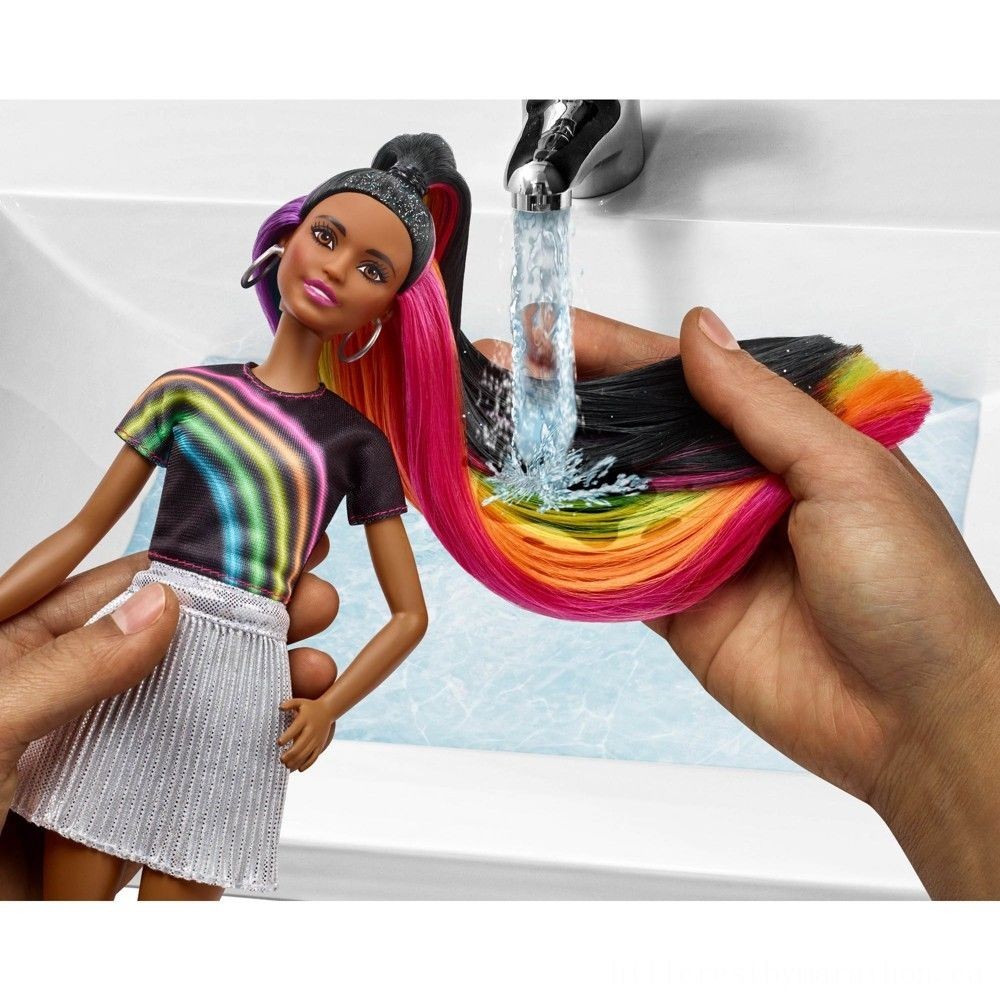 Limited Time Offer - Barbie Rainbow Sparkle Hair Nikki Dolly - Doorbuster Derby:£13[laa5207ma]