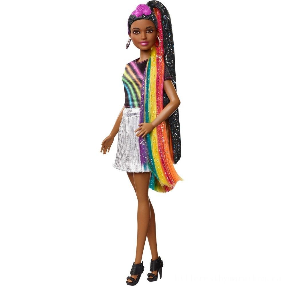 Markdown - Barbie Rainbow Glimmer Hair Nikki Toy - Mania:£13[coa5207li]