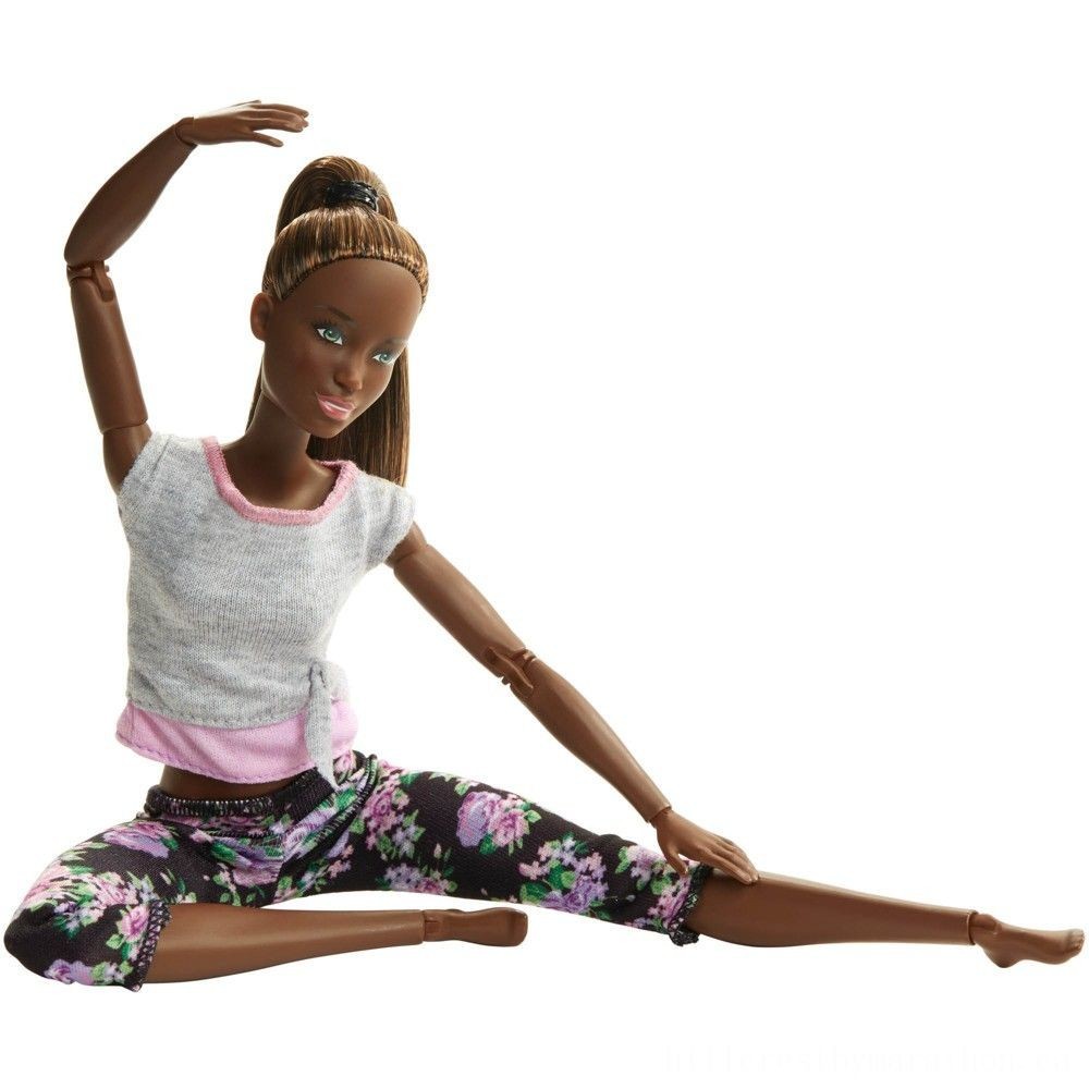 Warehouse Sale - Barbie Made To Move Doing Yoga Nikki Figure - End-of-Season Shindig:£9