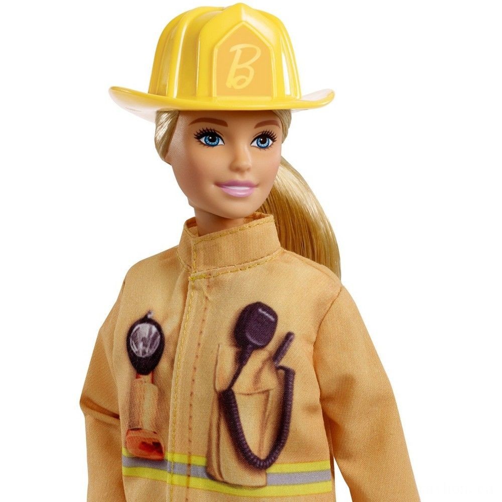 Curbside Pickup Sale - Barbie Careers 60th Wedding Anniversary Firefighter Doll - E-commerce End-of-Season Sale-A-Thon:£6