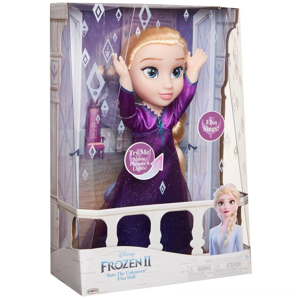 May Flowers Sale - Disney Frozen 2 Into Great Beyond Vocal Singing Component Elsa Figurine - Mid-Season Mixer:£21