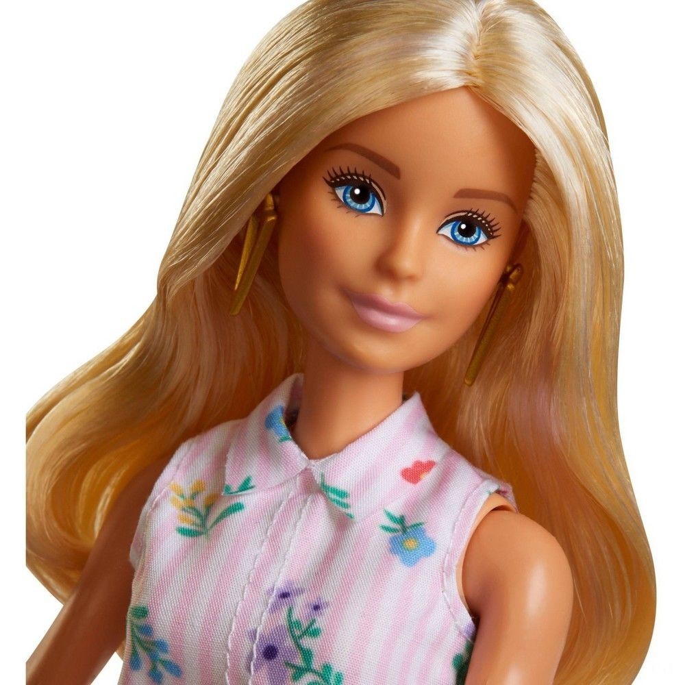 Barbie Fashionistas Figurine # 119 Pink Tee Dress
