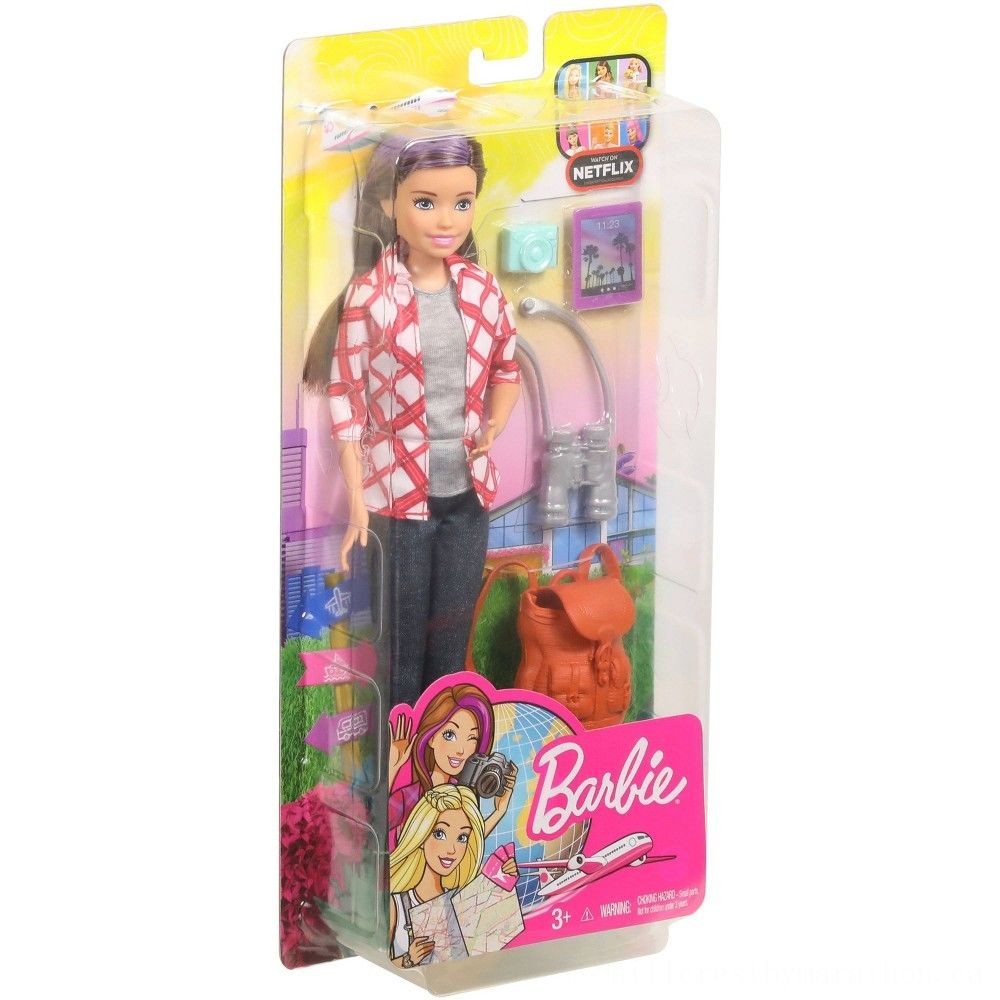 September Labor Day Sale - Barbie Travel Captain Dolly - Curbside Pickup Crazy Deal-O-Rama:£11[nea5251ca]