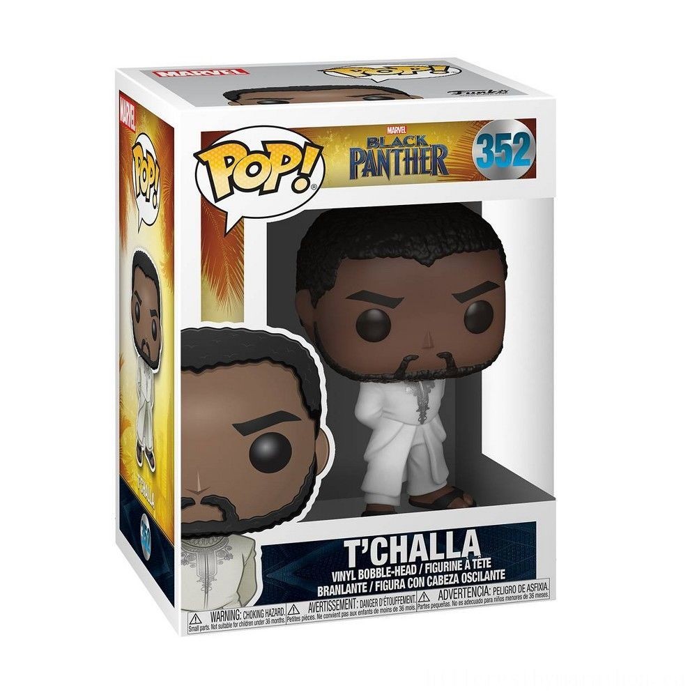 Funko stand out! Marvel: Afro-american Panther - T'Challa in White Robe