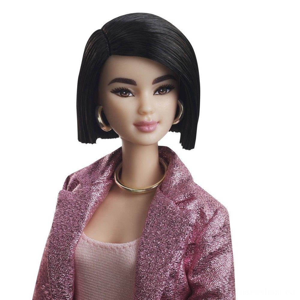 Barbie Signature Designated Through Chriselle Lim Debt Collector Figurine in in Fuchsia Pant Satisfy