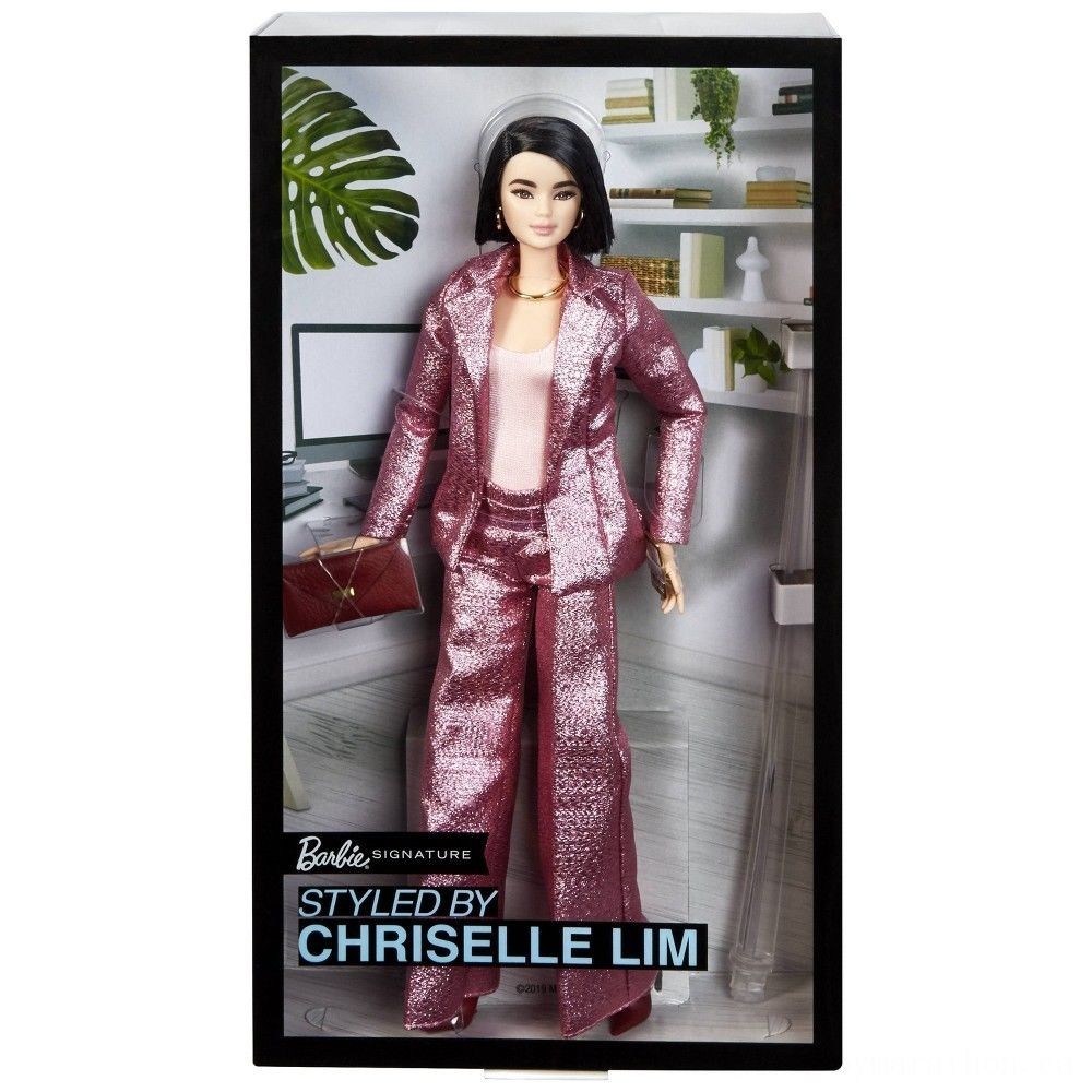Barbie Signature Designated By Chriselle Lim Debt Collector Figurine in in Pink Pant Meet