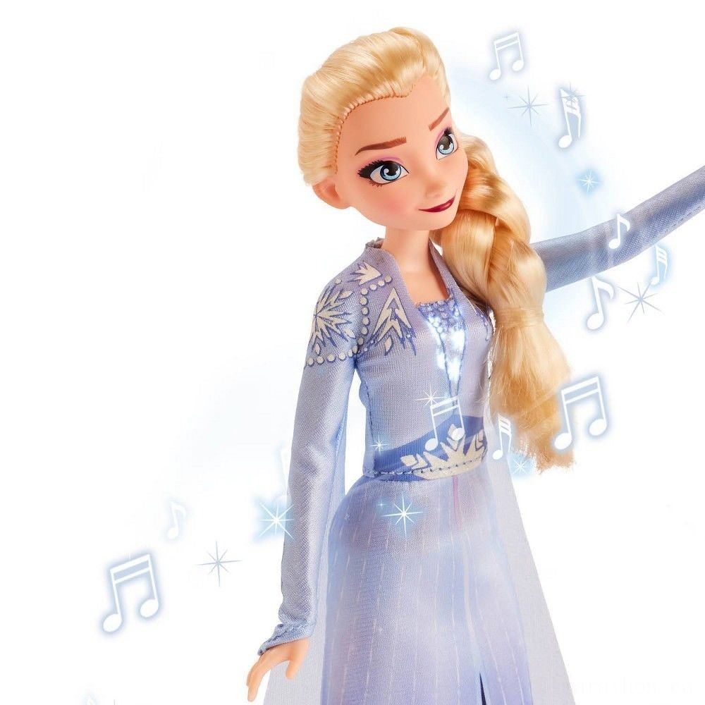 Disney Frozen 2 Vocal Elsa Style Figurine with Popular Music - Blue