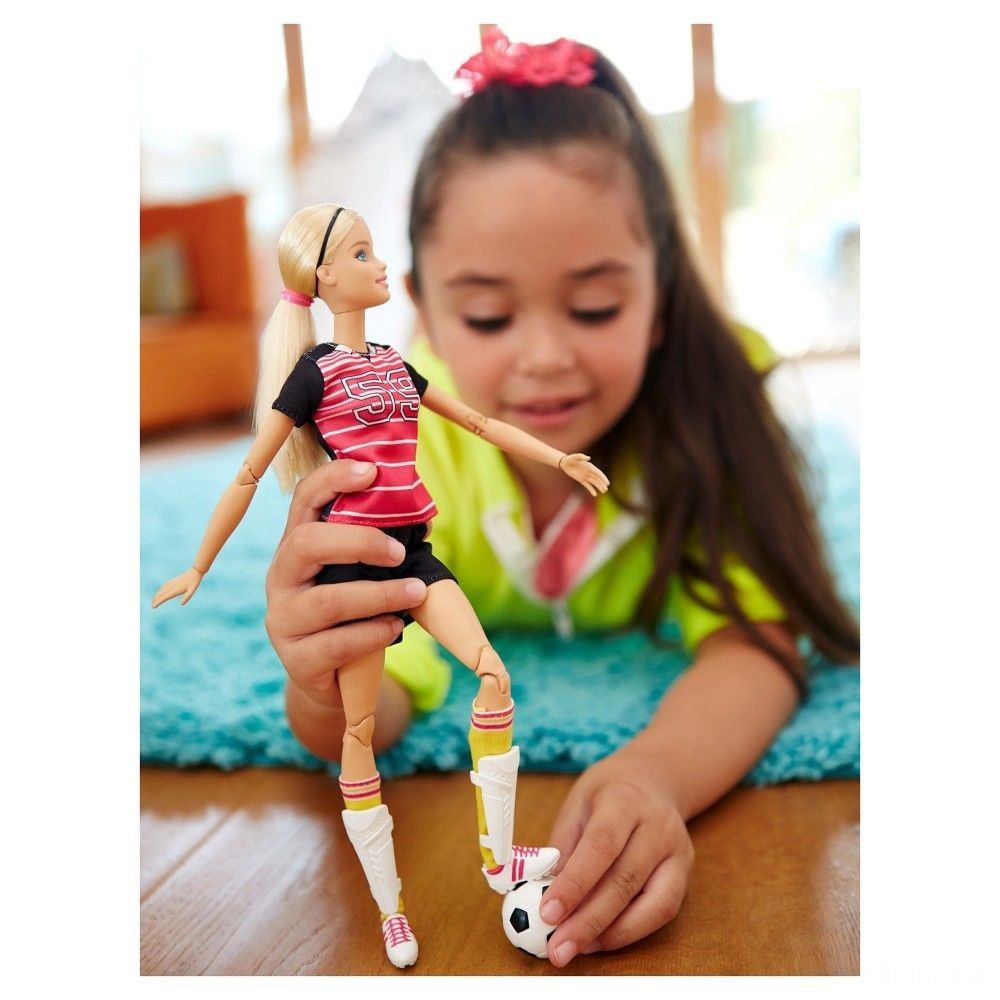 Barbie Made To Move Soccer Player Figurine