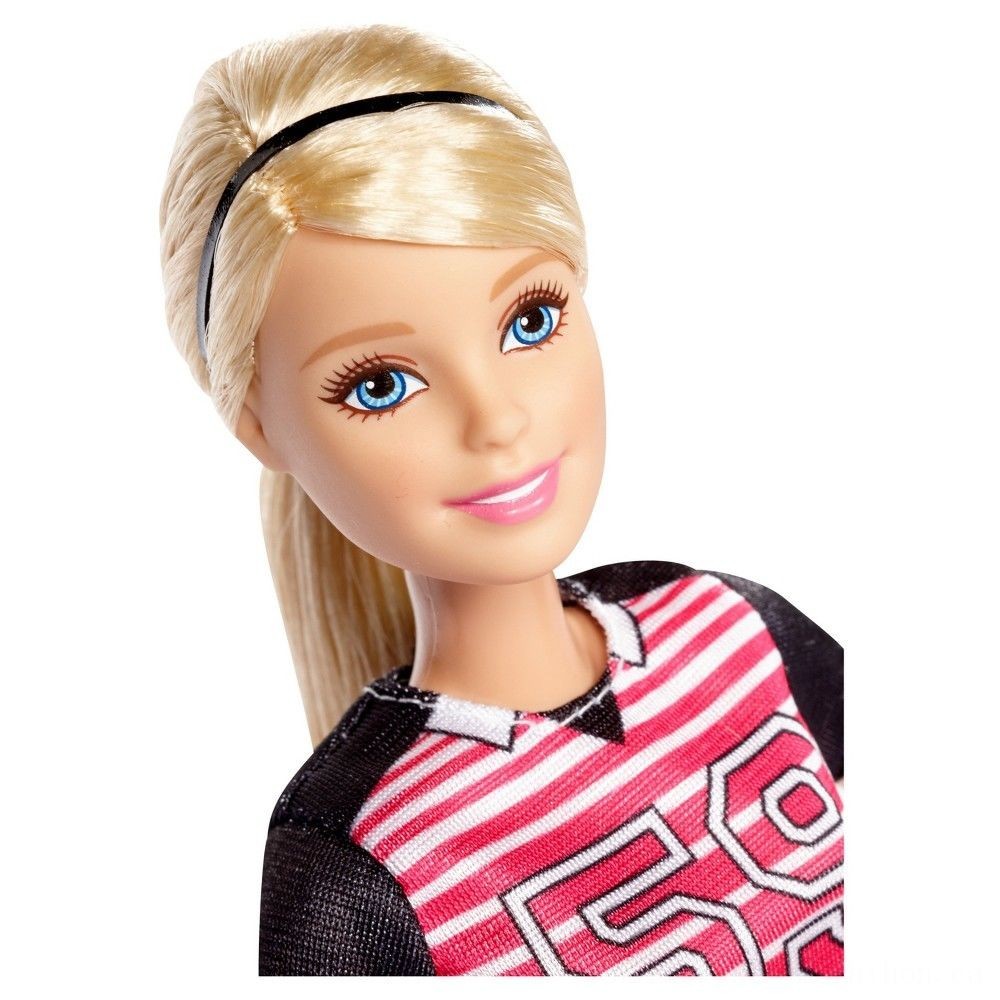Clearance - Barbie Made To Relocate Football Player Dolly - Reduced:£12