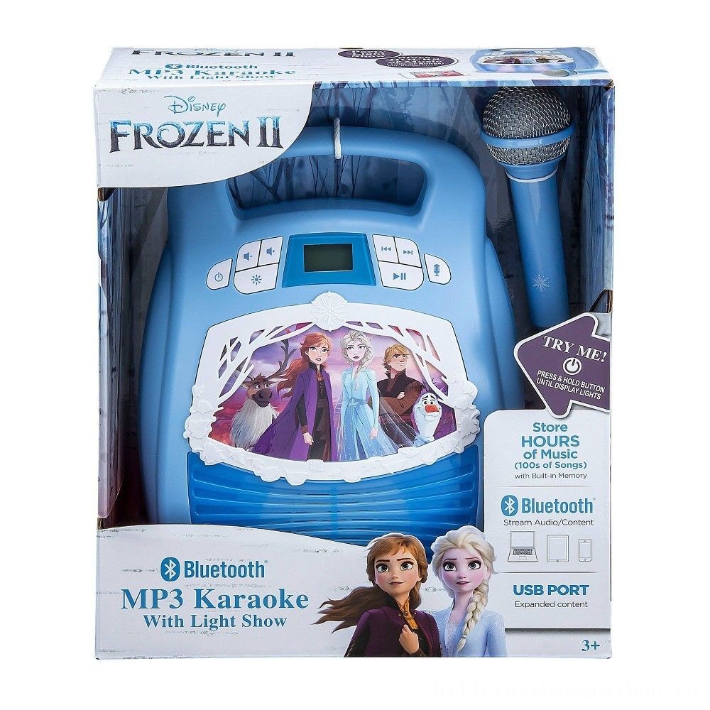 Buy One Get One Free - Disney Frozen 2 MP3 Karaoke Sound-and-light Show along with Mic - Weekend:£37[ala5279co]