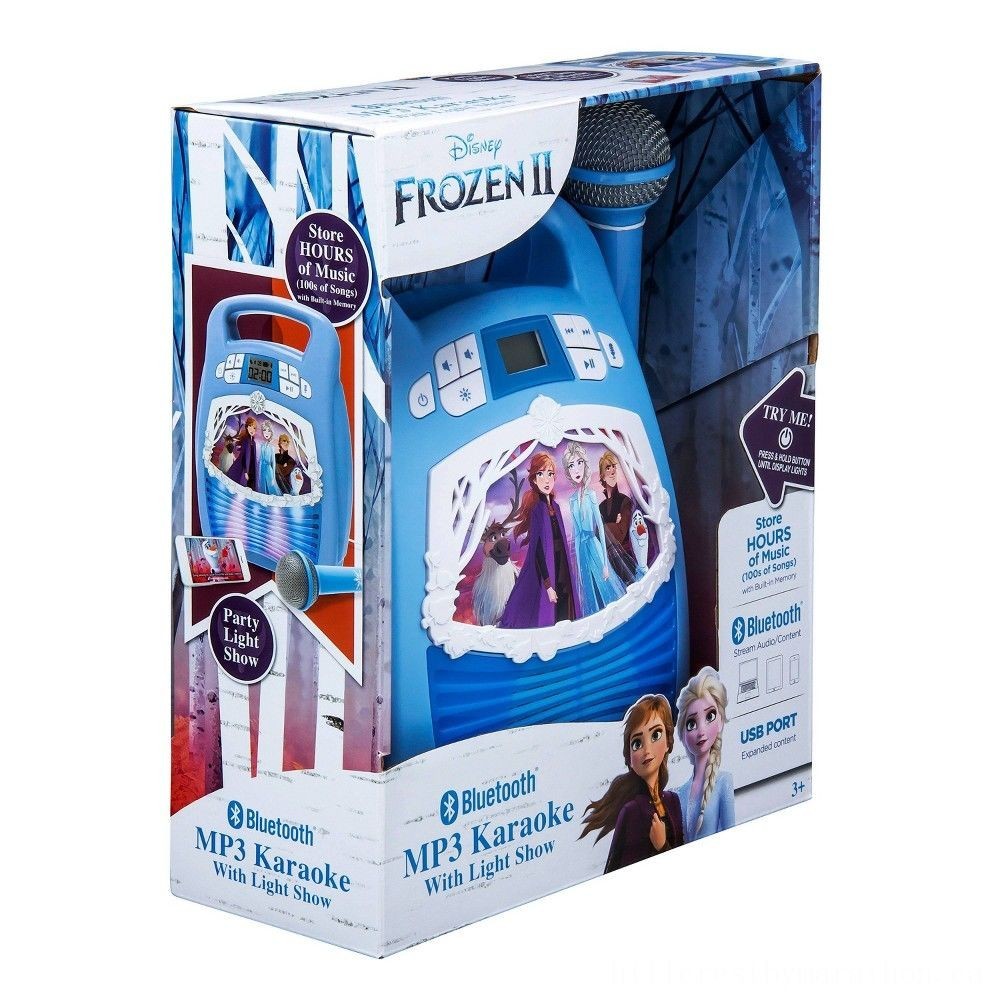 Buy One Get One Free - Disney Frozen 2 MP3 Karaoke Sound-and-light Show along with Mic - Weekend:£37[ala5279co]