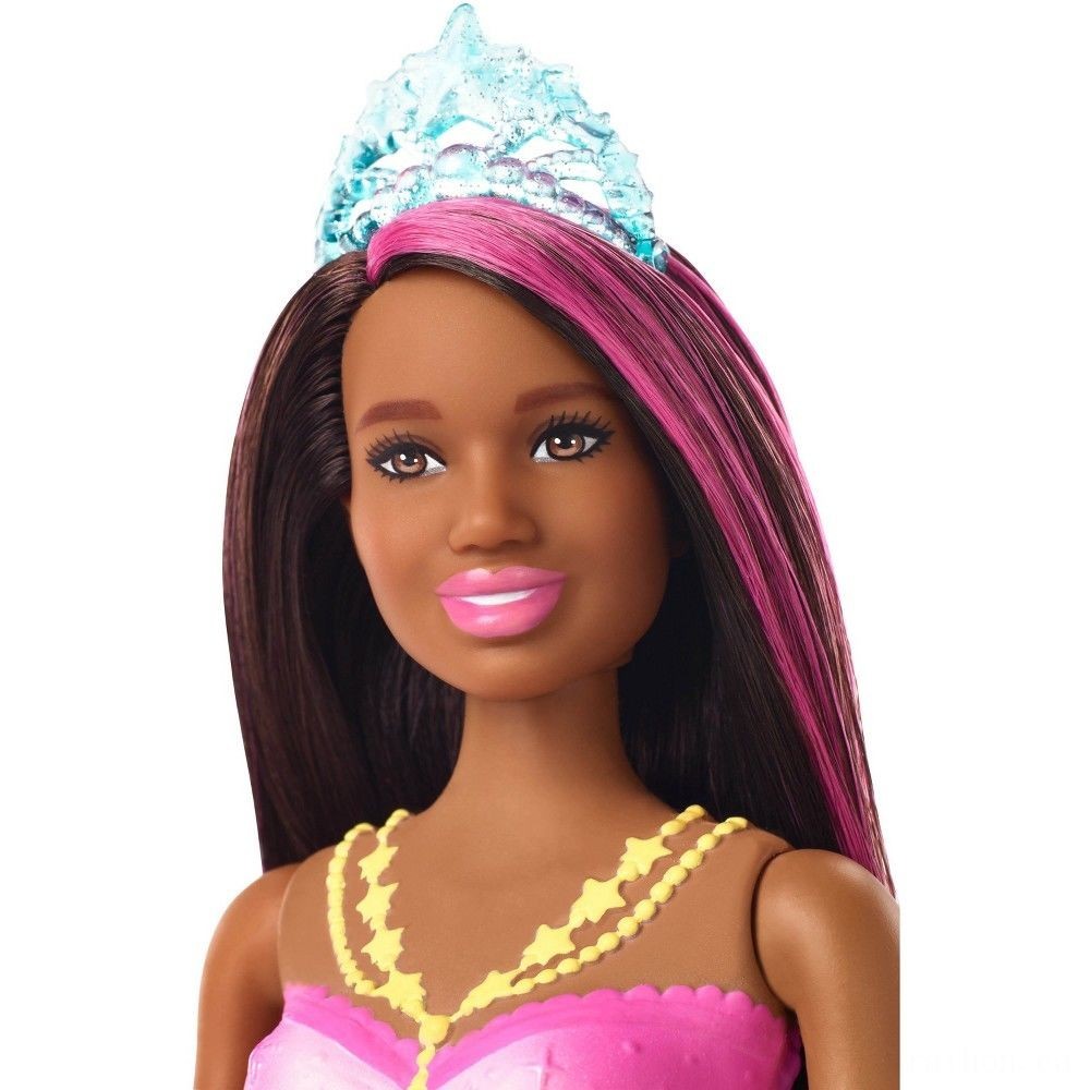 Everything Must Go - Barbie Dreamtopia Glimmer Lighting Mermaid - Brunette - Spree-Tastic Savings:£13[coa5301li]