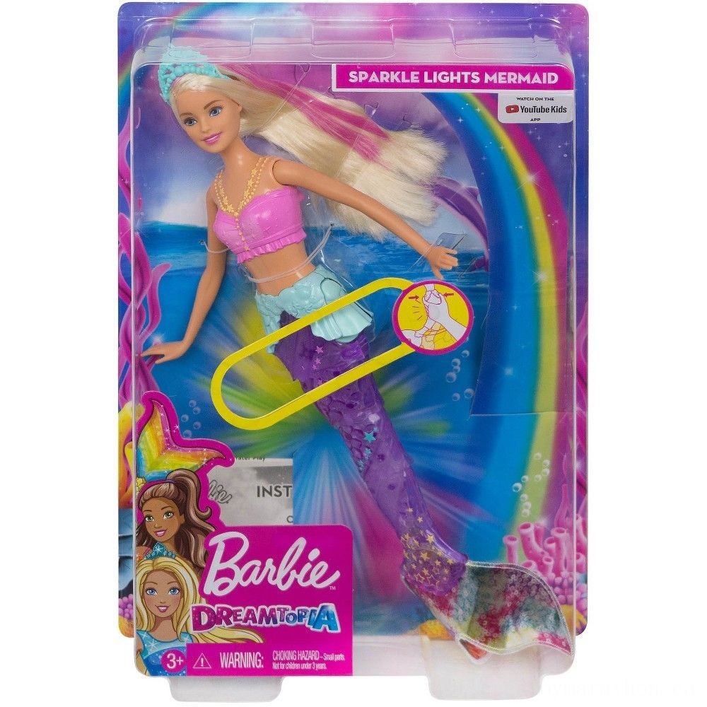 Cyber Monday Week Sale - Barbie Dreamtopia Shimmer Lighting Mermaid - Extraordinaire:£12