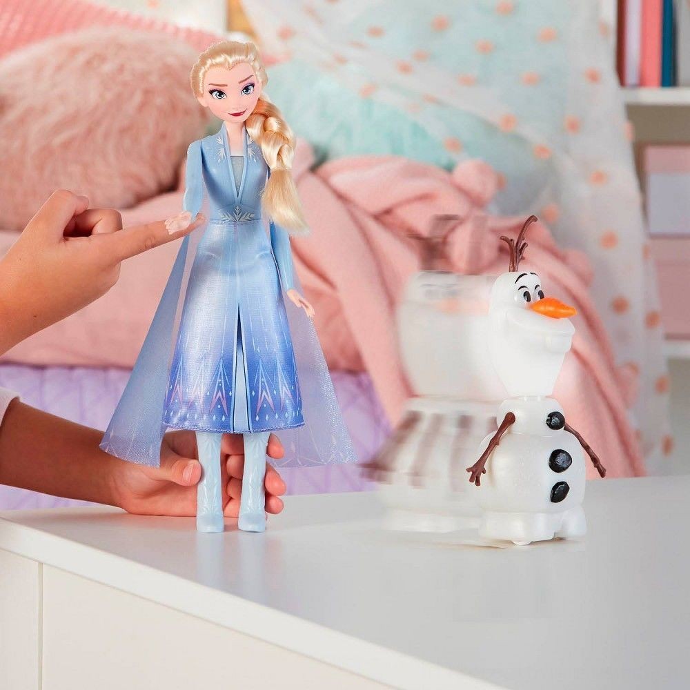 Disney Frozen 2 Chat and Radiance Olaf as well as Elsa Dolls