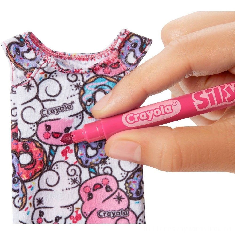 Barbie Crayola Color-in Clothing Figurine && Fashions