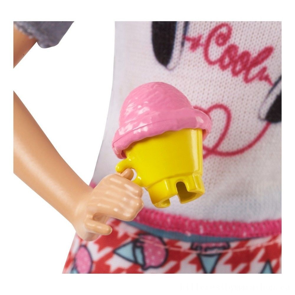 Barbie Sis Captain Figure as well as Frozen Yogurt Extra Set