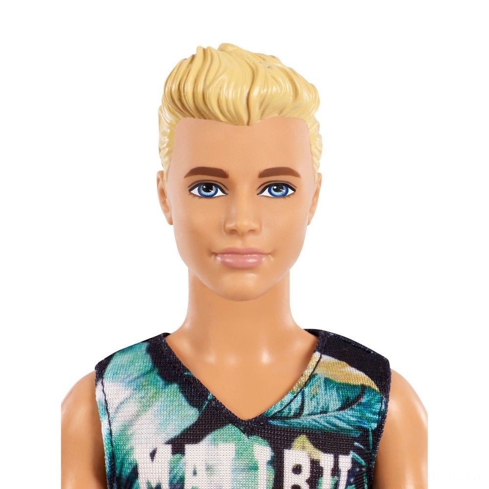 Closeout Sale - Barbie Ken Fashionistas Figure - Activity Sunday - Blowout Bash:£7[jca5341ba]