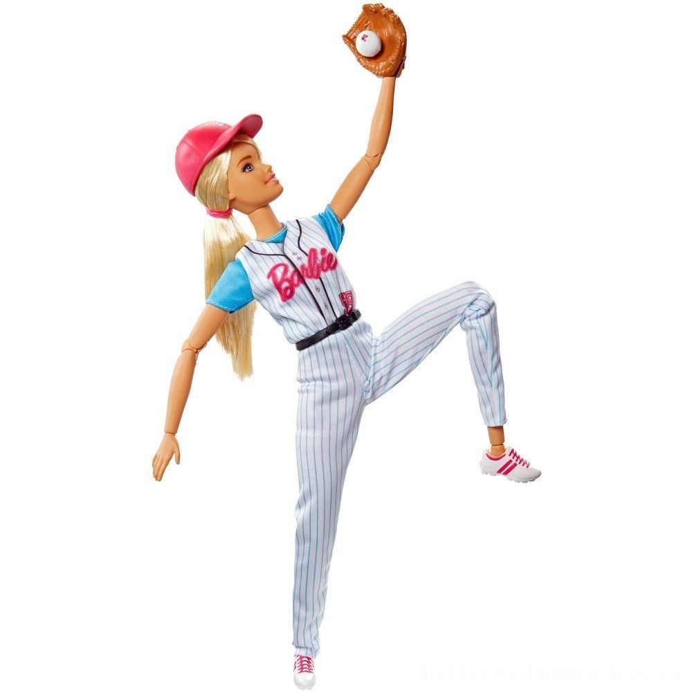 Bankruptcy Sale - Barbie Made to Relocate Baseball Player Doll - Christmas Clearance Carnival:£10