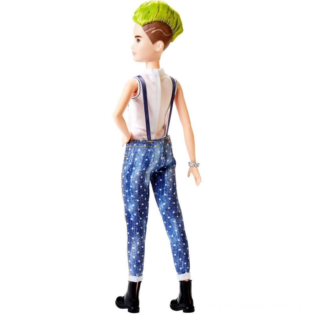 Exclusive Offer - Barbie Fashionistas Doll # 124 Green Hairstyle - Unbelievable:£5[lia5356nk]