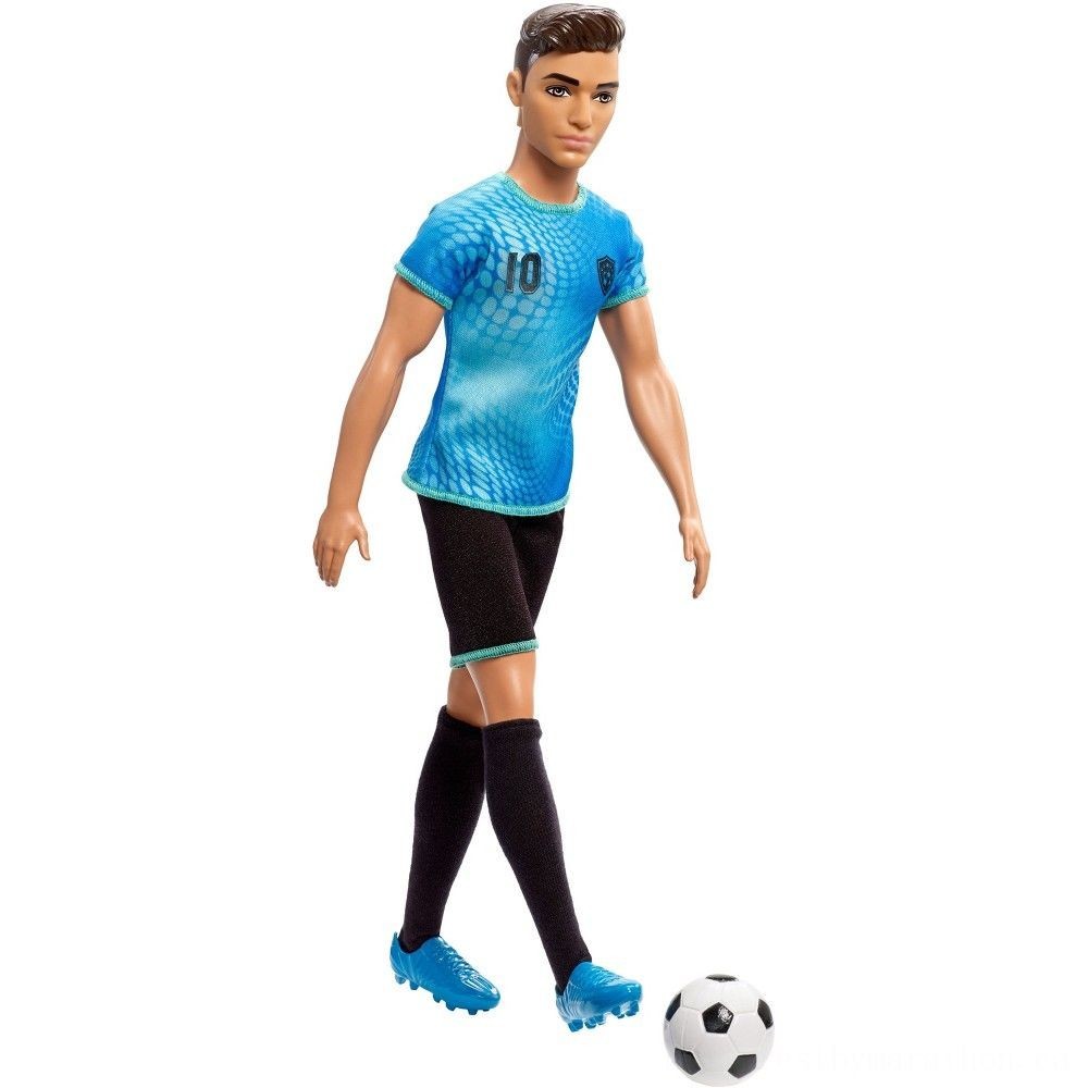 December Cyber Monday Sale - Barbie Ken Profession Football Player Figurine - Mother's Day Mixer:£6[laa5359co]