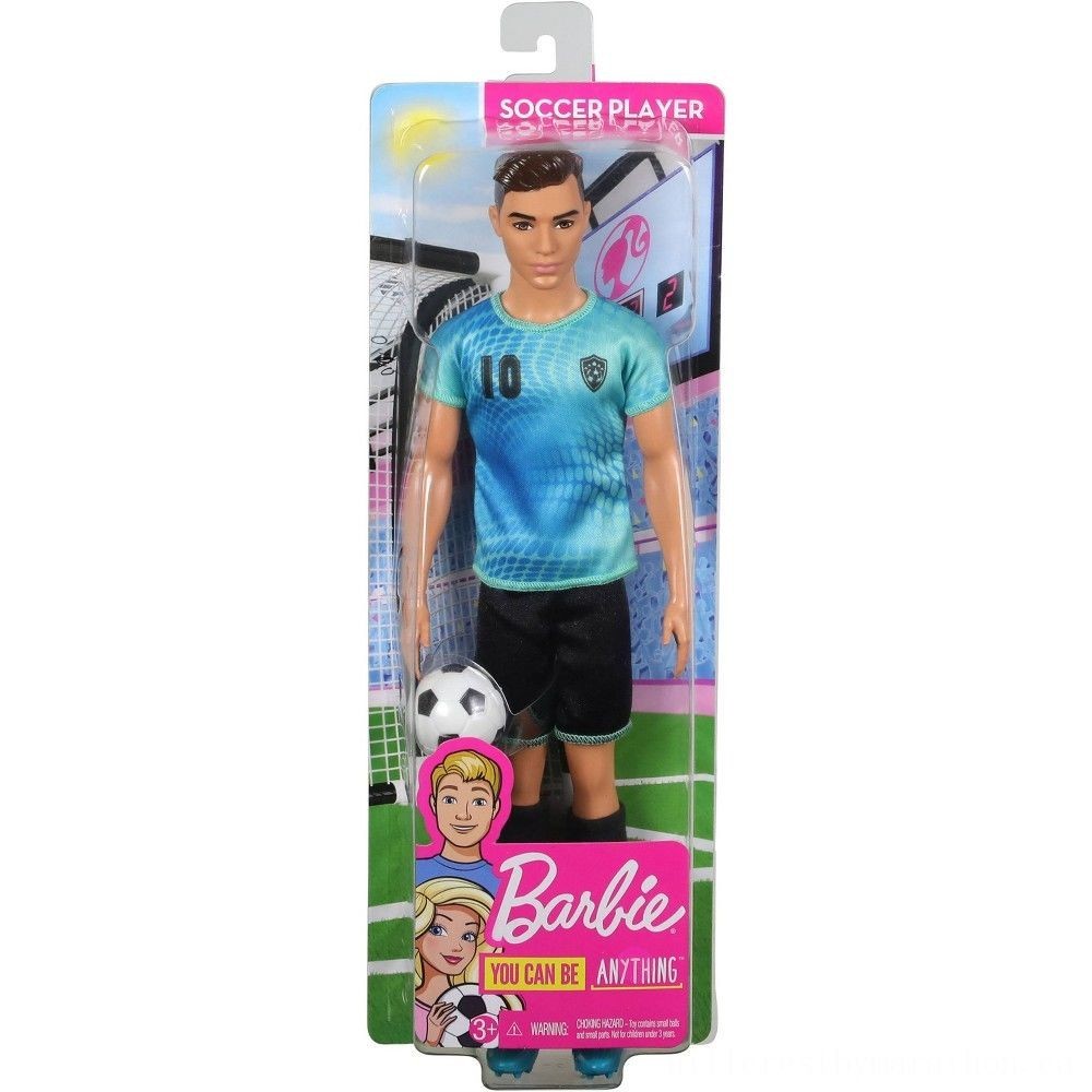Holiday Sale - Barbie Ken Career Soccer Player Dolly - Christmas Clearance Carnival:£6