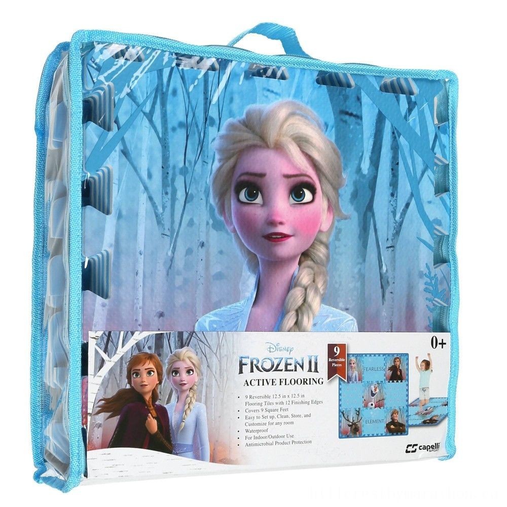 Disney Frozen 2 9pc Tile Froth Interlocking Physical Fitness Mats