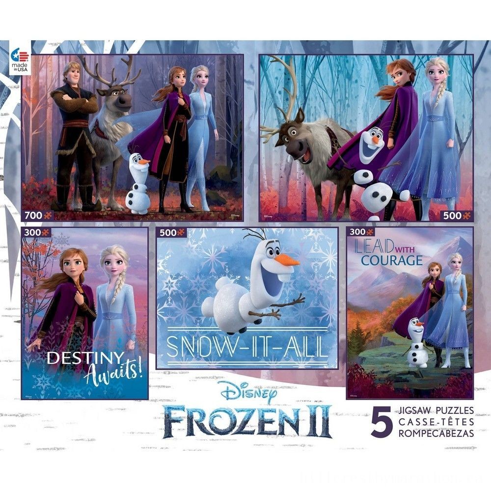 Discount Bonanza - Ceaco Disney Frozen 2 5pk Puzzles 2300pc, Adult Unisex - Web Warehouse Clearance Carnival:£12