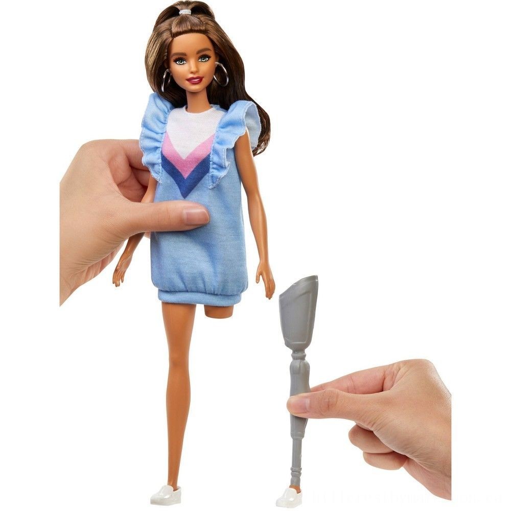 Barbie Fashionistas Toy # 121 Brunette Hair and also Prosthetic Lower Leg