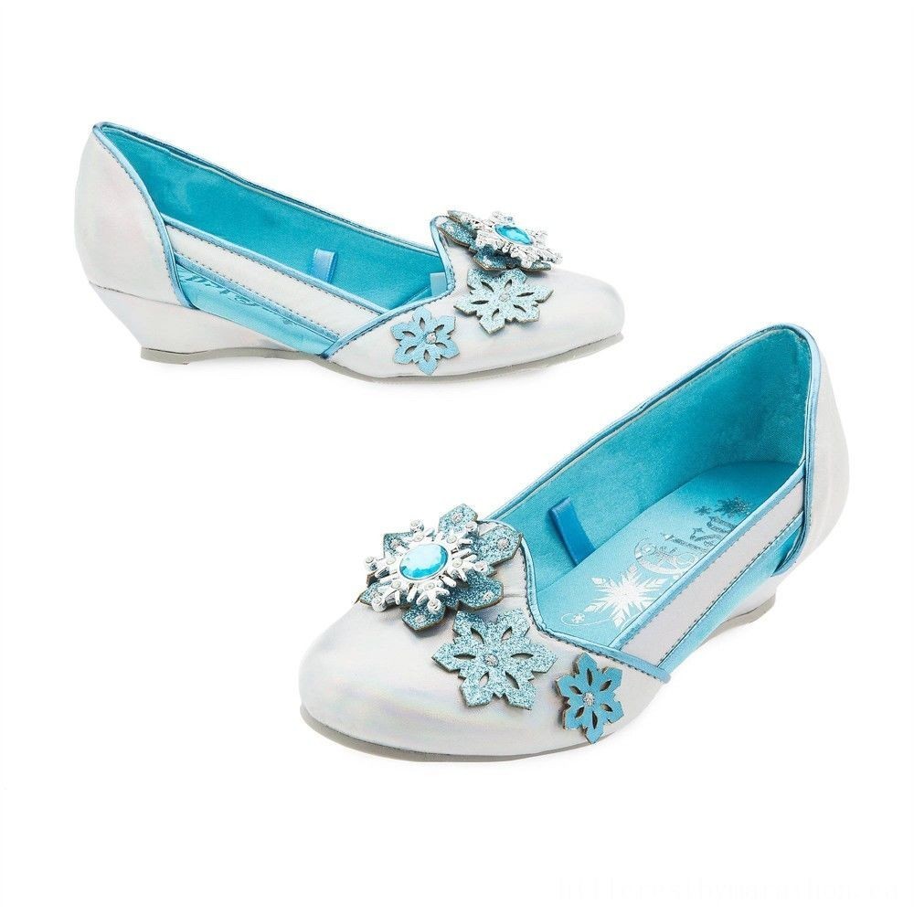 Holiday Gift Sale - Disney Frozen 2 Elsa Children' Dress-Up Shoes - Size 13-1, Blue - Summer Savings Shindig:£15