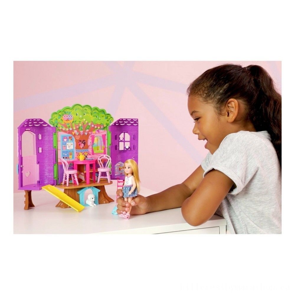 Barbie Chelsea Dolly and also Treehouse Playset