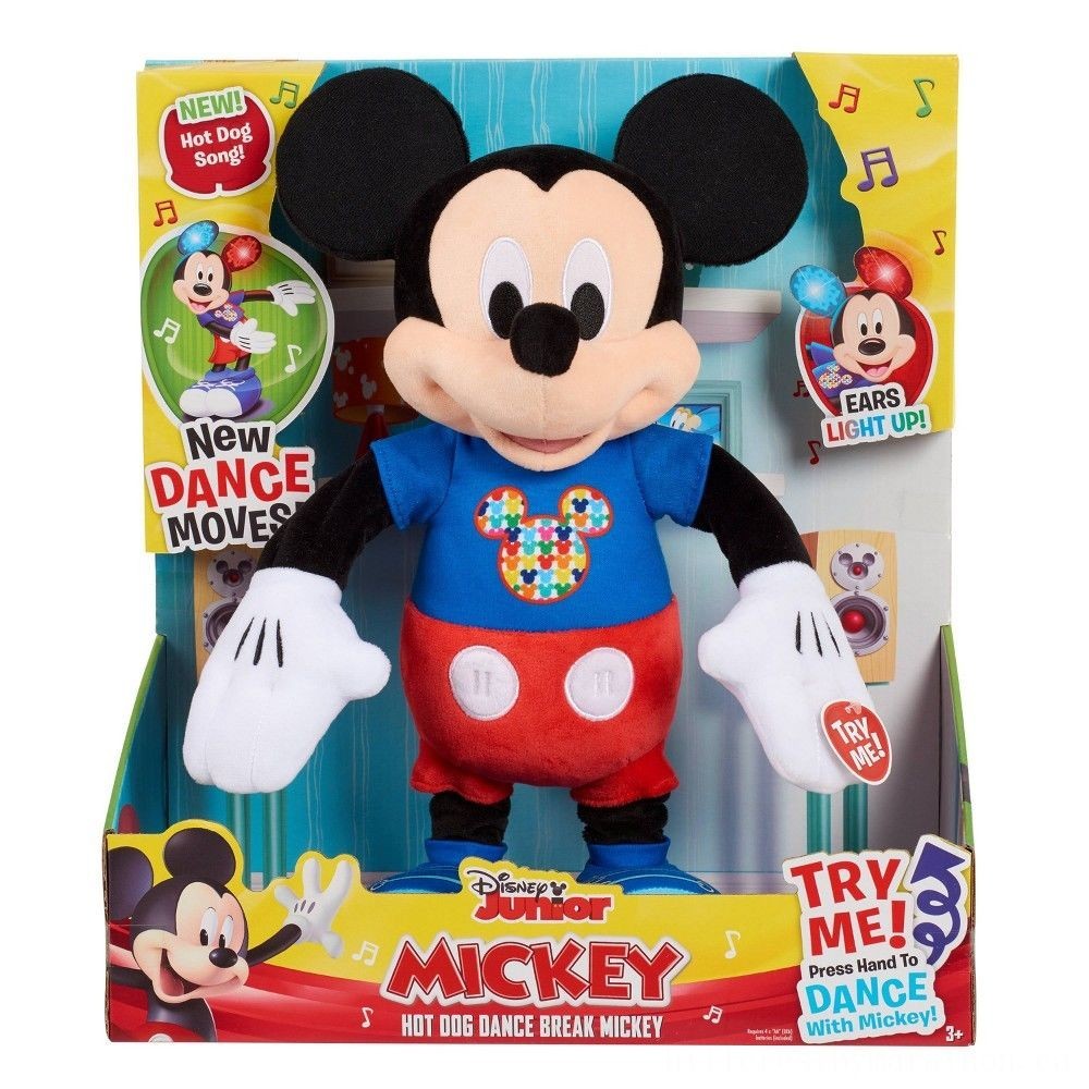 All Sales Final - Mickey Mouse Frankfurter Dance Rest Plush - Boxing Day Blowout:£29[coa5401li]