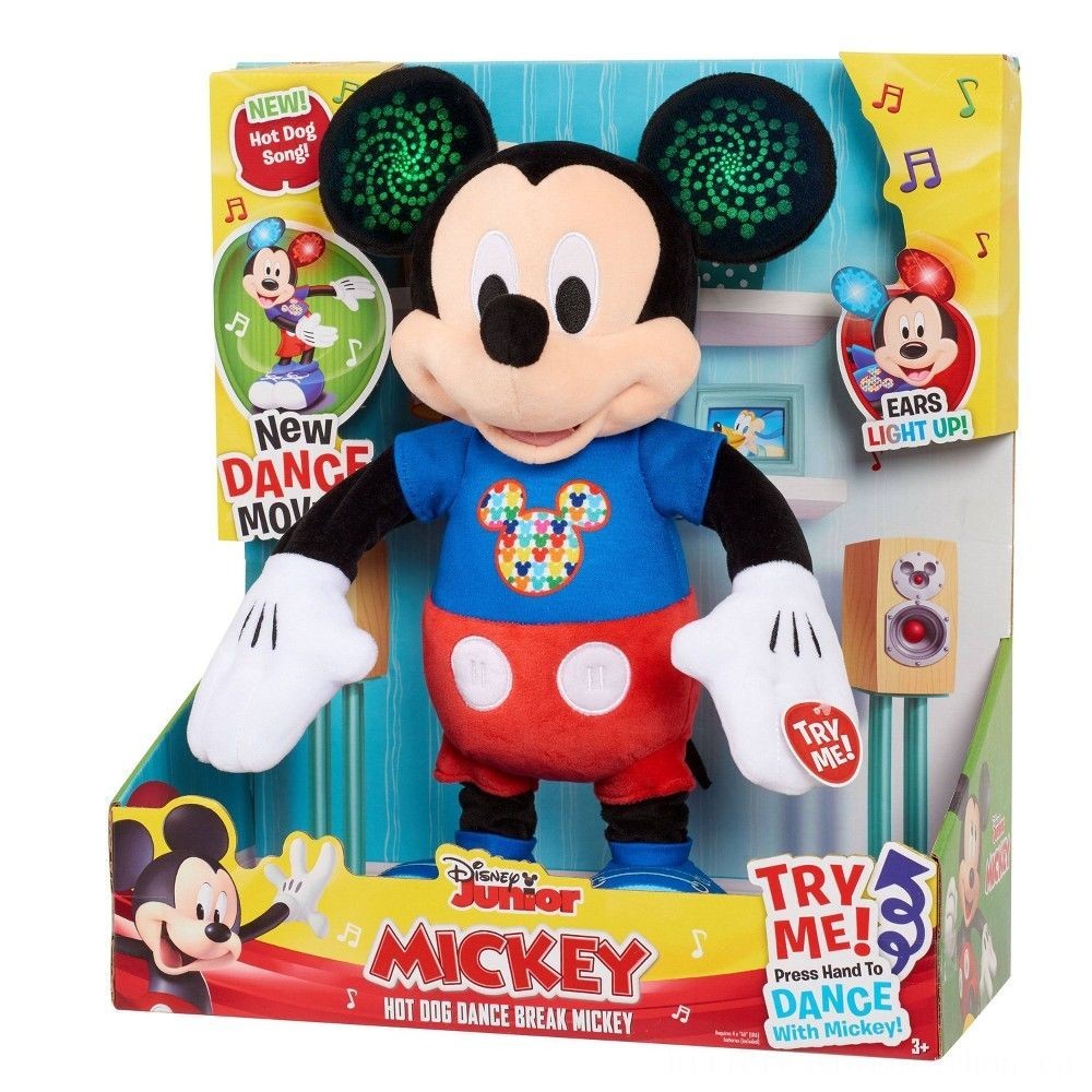 Mickey Computer Mouse Hot Canine Dance Breather Plush