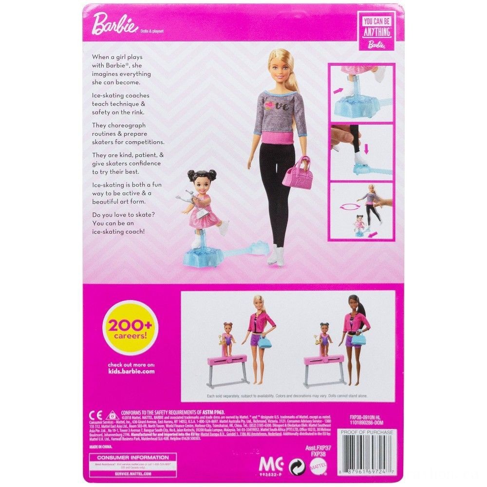 Insider Sale - Barbie Ice-skating Train Dolls &&    Playset - Thanksgiving Throwdown:£11[cha5406ar]