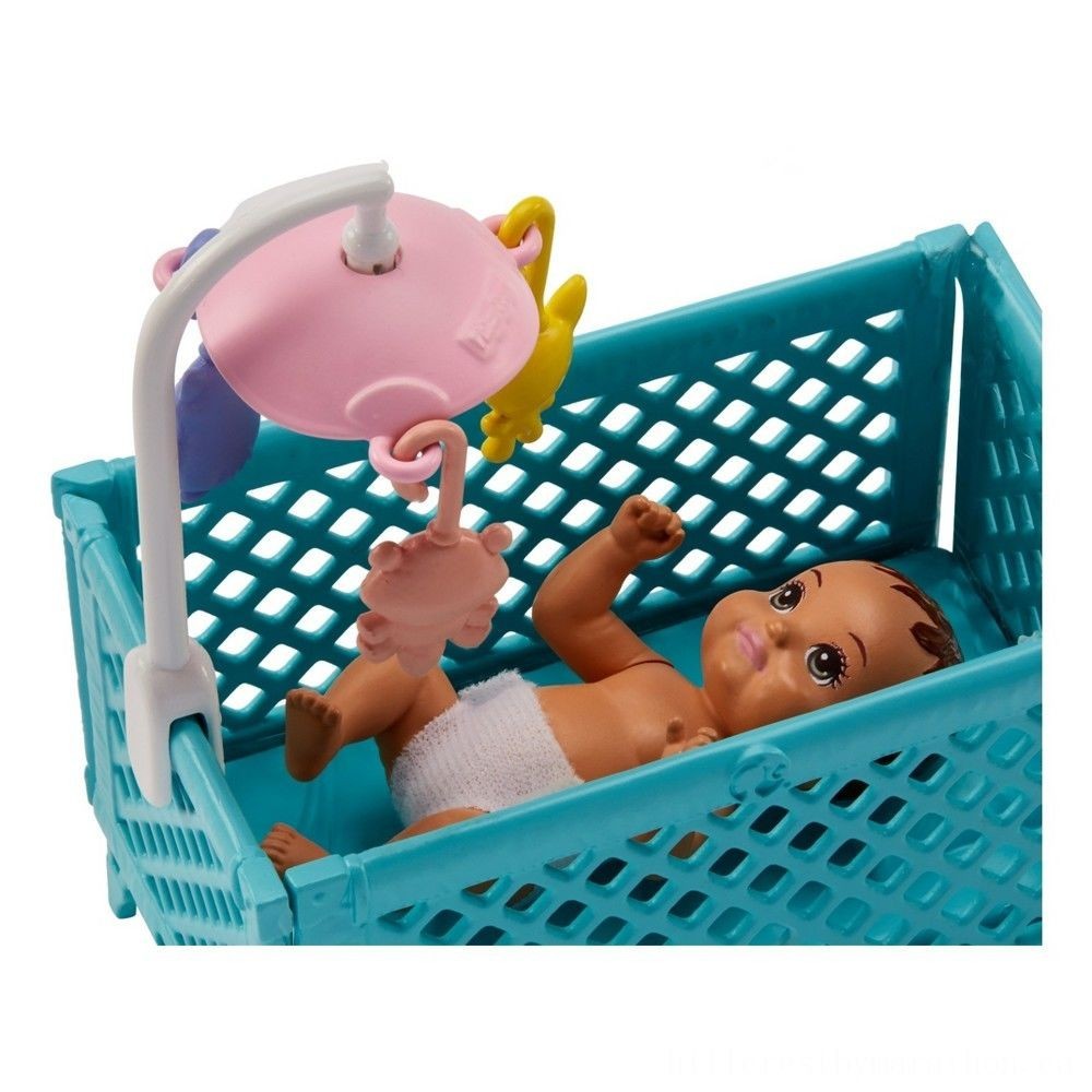 Barbie Captain Babysitters Inc. Toy as well as Feeding Playset - Redhead