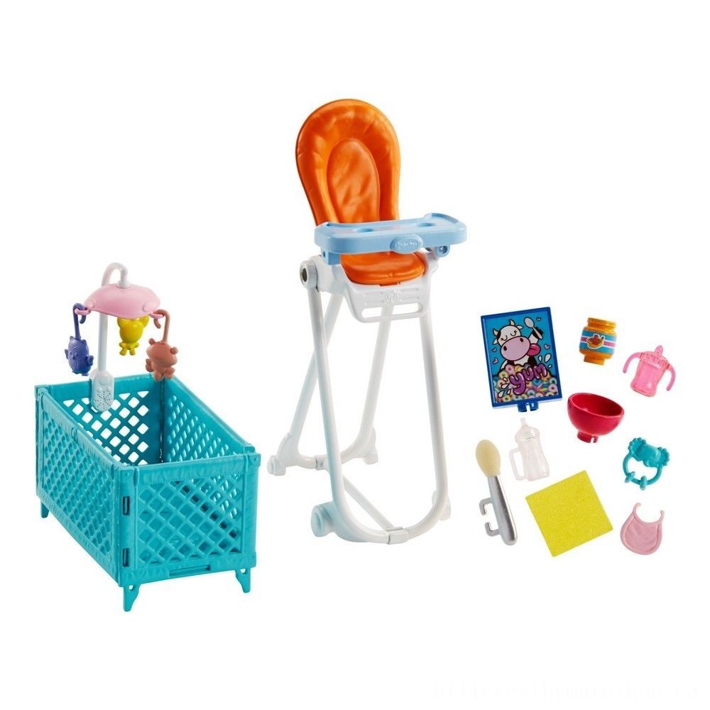 Barbie Captain Babysitters Inc. Dolly and also Feeding Playset - Redhead