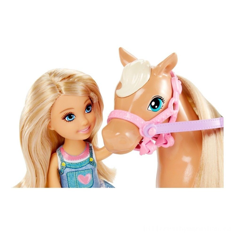 Barbie Chelsea Dolly && Horse Playset