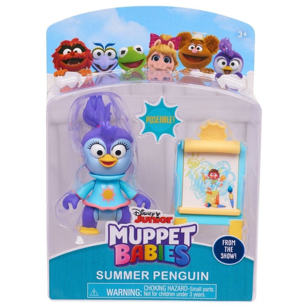 Clearance Sale - Disney Junior Muppet Children Poseable Summertime Penguin - Winter Wonderland Weekend Windfall:£6[coa5446li]