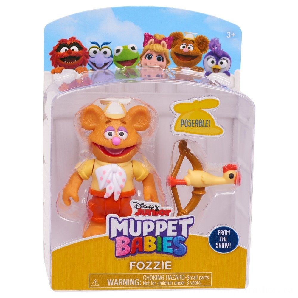 Mega Sale - Disney Junior Muppet Children Poseable Fozzie - Thrifty Thursday:£3[coa5449li]
